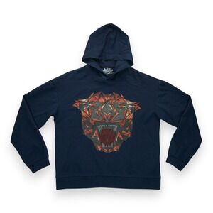 NWOT Heads Or Tails Crystal Slinky Hoodie Sz XL Blue Tiger ~ Men's
